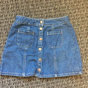 brandy melville jean skirt